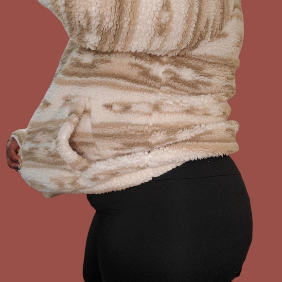 ❤sold❤aztec granny style sherpa teddy feel fleece - Picture 6 of 12